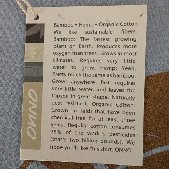 ONNO Bamboo T-Shirt Sky Blue Men's - Picture 4 of 5
